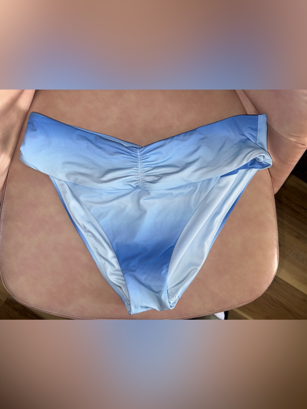 Victoria's Secret Gradient Blue Scrunch Bikini Bottom